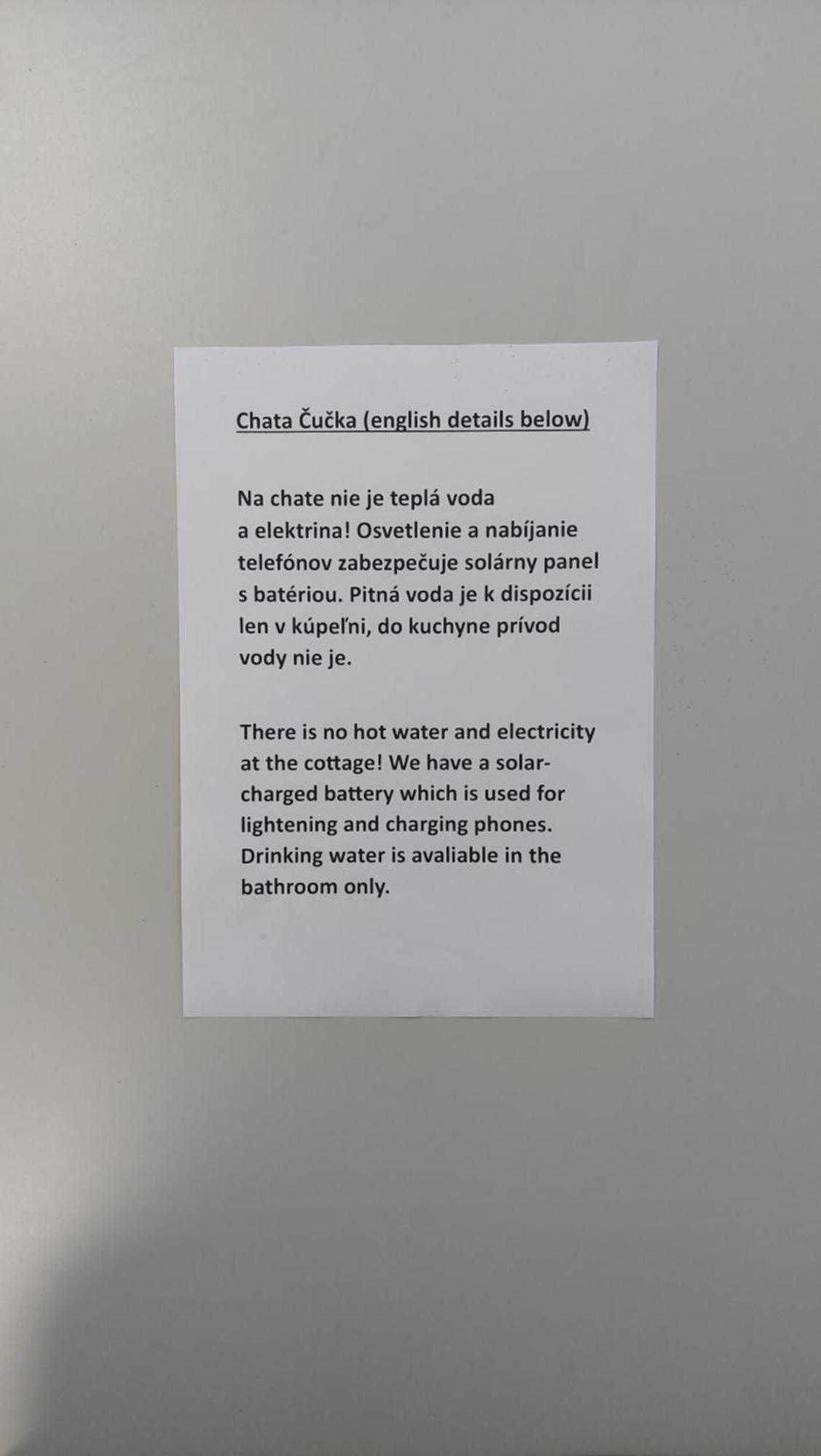 Chata Cucka Villa Pribylina Værelse billede